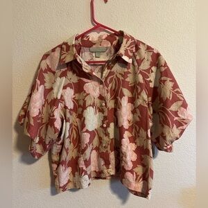 NWT Pink Floral Ryegrass Jacket Size 1XL